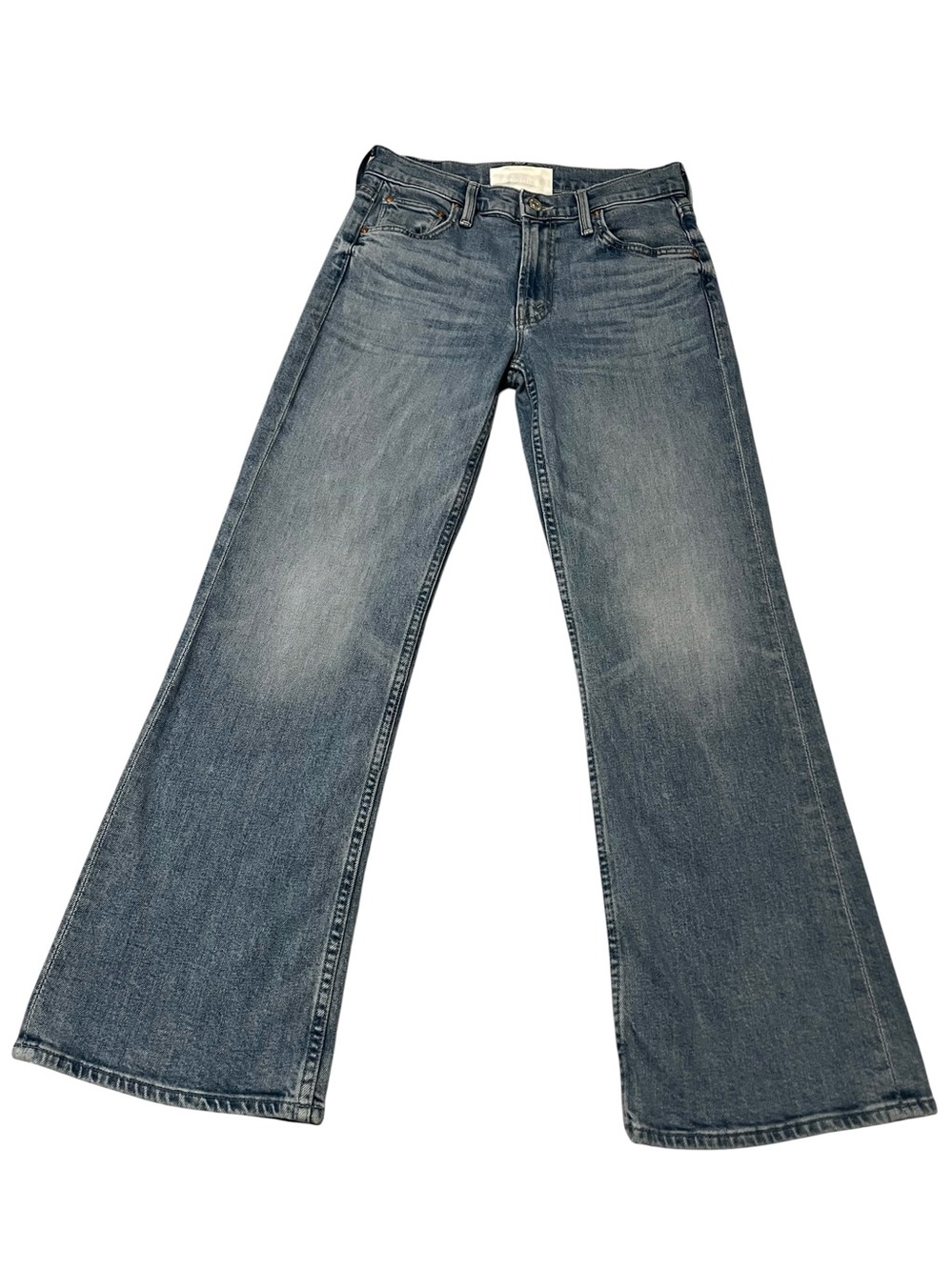 MOTHER Bookie Flood Puzzled Jeans 25 High Rise Bootcut Western Y2K Boho